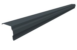 Dakpanplaat randslab klein 2,10m black r9005 eur/st