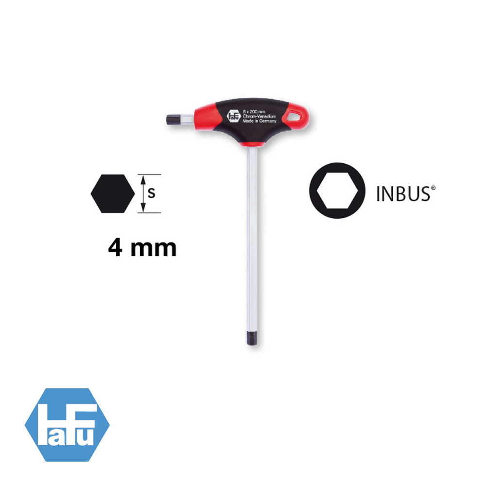 Prax 2k stiftsleutel op t-greep 4mm eur/st