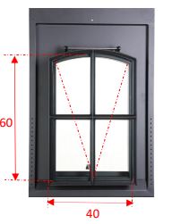 Dakvenster metaal lei lkk 40x60 geb/kruisverd