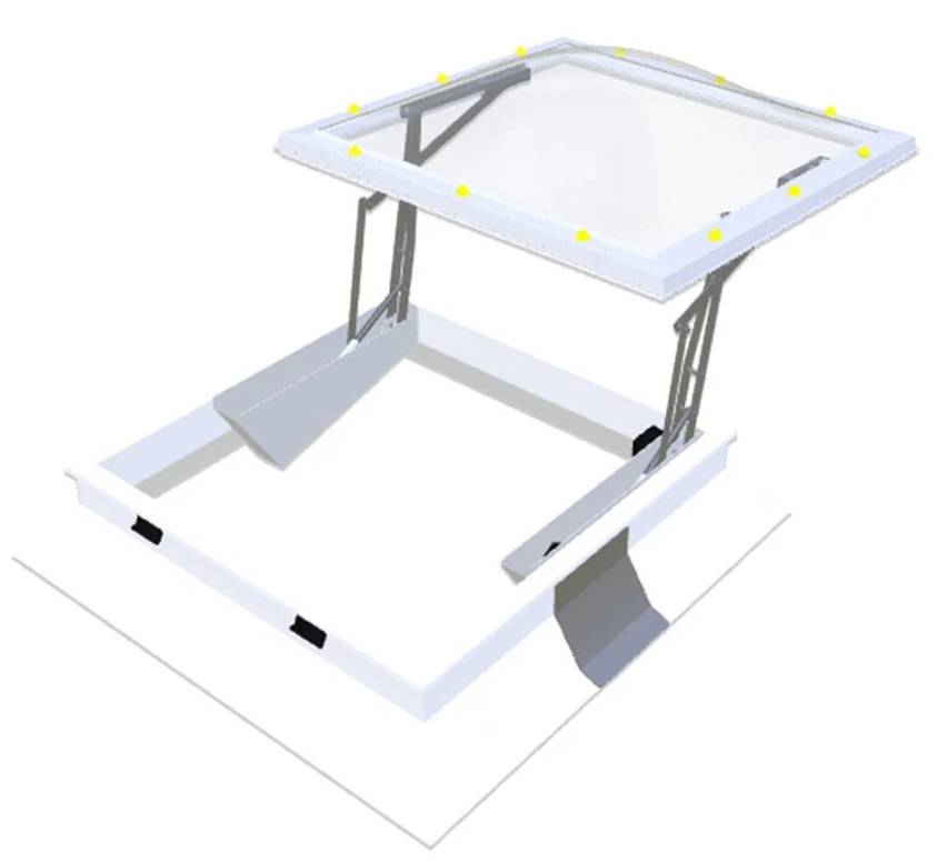 Skymax ce schaarsysteem met pvc opstand 30/20 090x120 eur/st