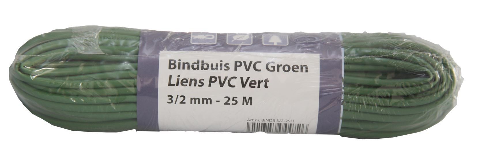 Led bindhuis pvc groen 3/2mm - 25m