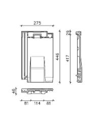 Crea ventilatiepan mikado antraciet mat eur/st 703