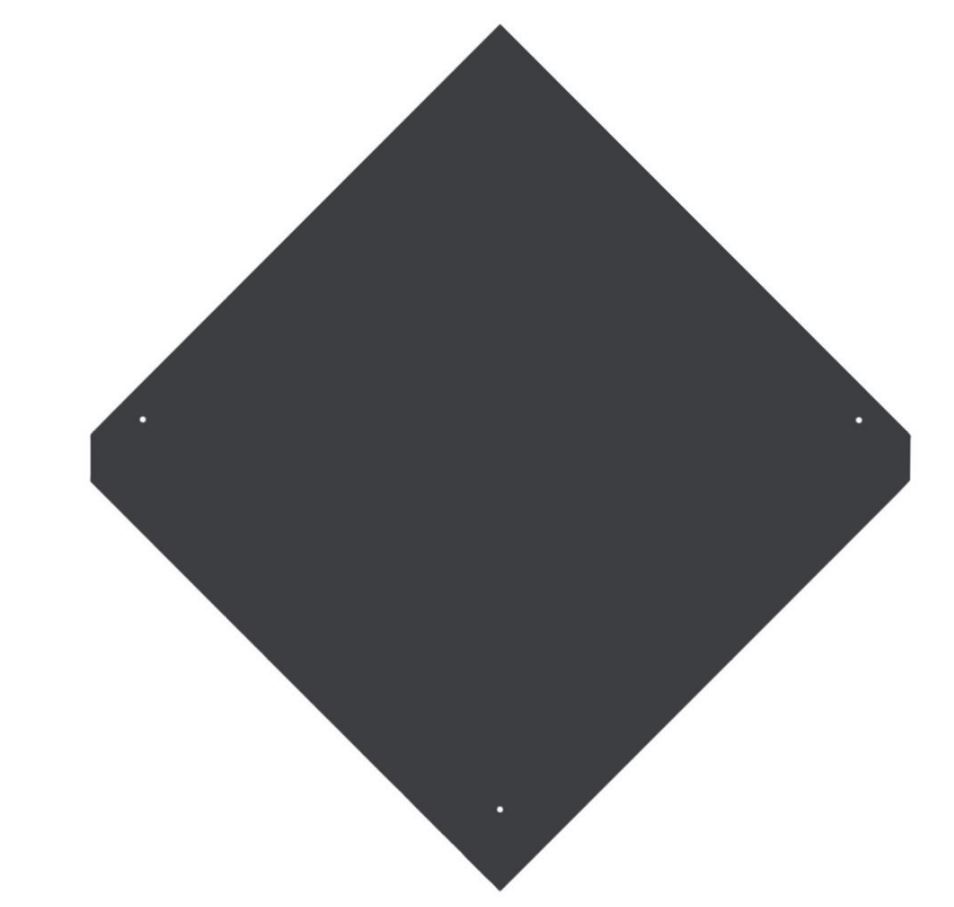 Alterna leien ruit  40/40/05 donkergrijs drie gaten 14st/pak eur/st