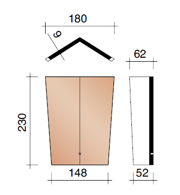 Kor noordboom klein hoekig elfino agaatgrijs 697