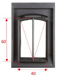 Dakvenster metaal lei lk 40x60 geb/vert verd