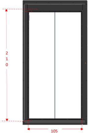Dakvenster metaal lichtstraat u 105x210