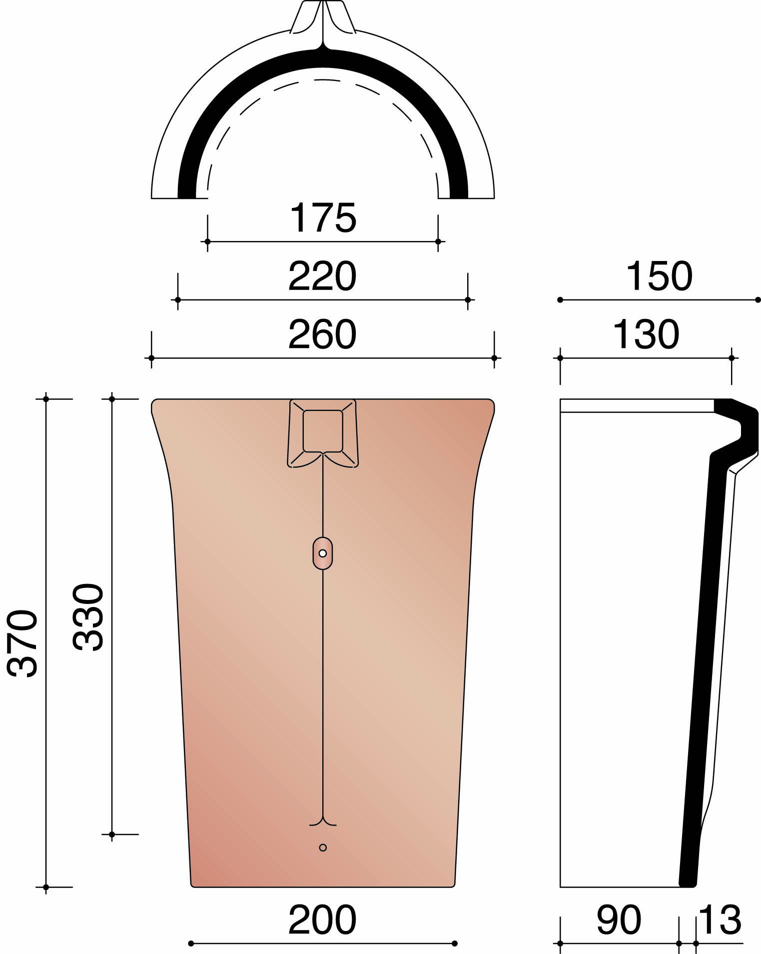Alegra 10 te noordboom conisch antraciet mat 703