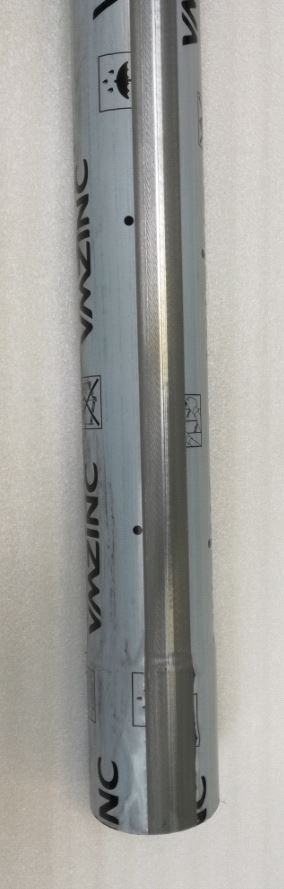 Zink   vm quartz afvoerb  60mm (2m)      0,70 220023225