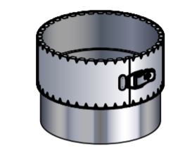 Inox flex pjf 130 aansluitstuk