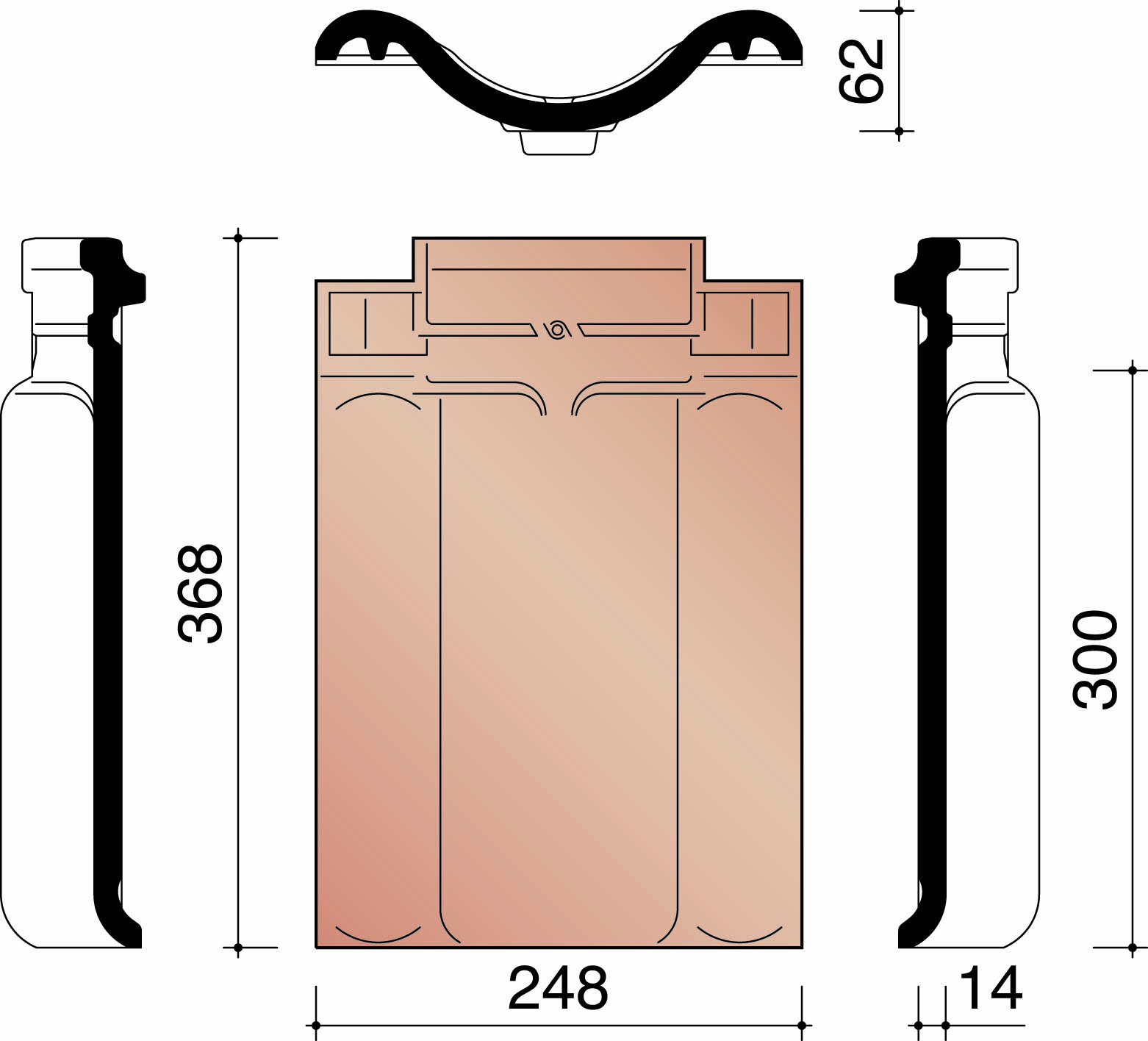 Kor dubbele wel pan 401 antraciet 736