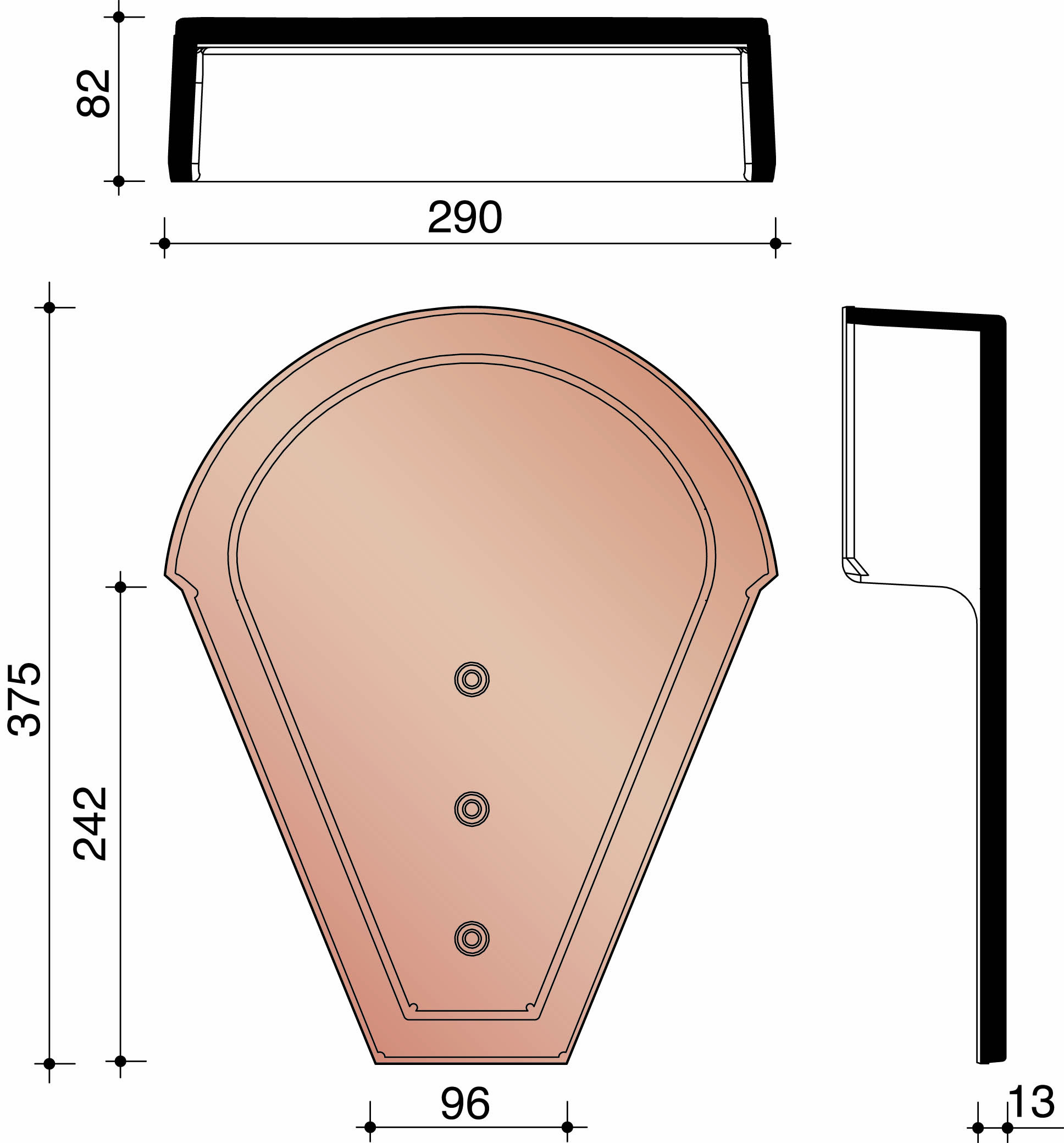 Bisch se eindplaat geventileerde  vorst halfrond gewolkt 875