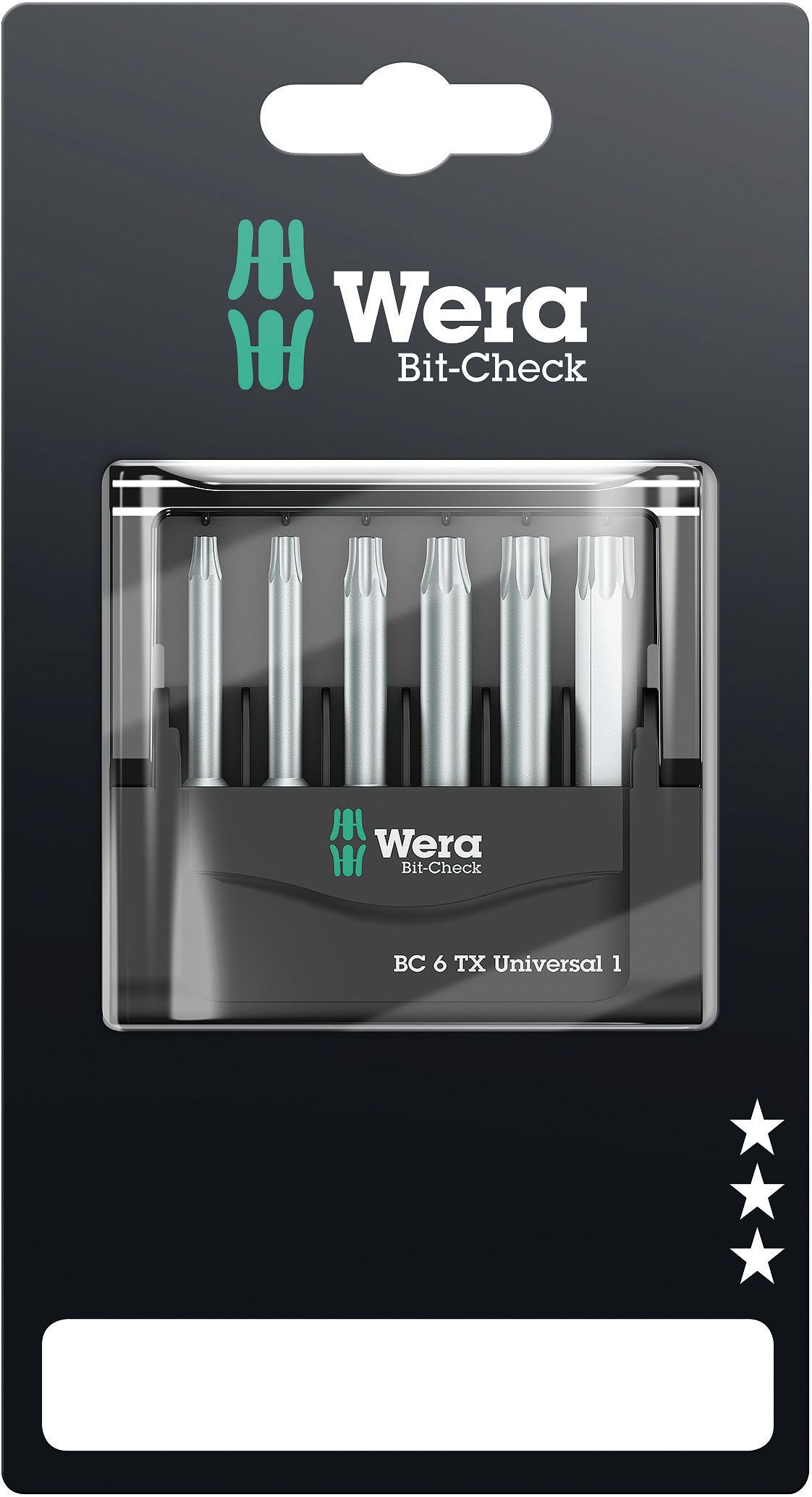 Wera bit check  6 tx universal 1 sb eur/st