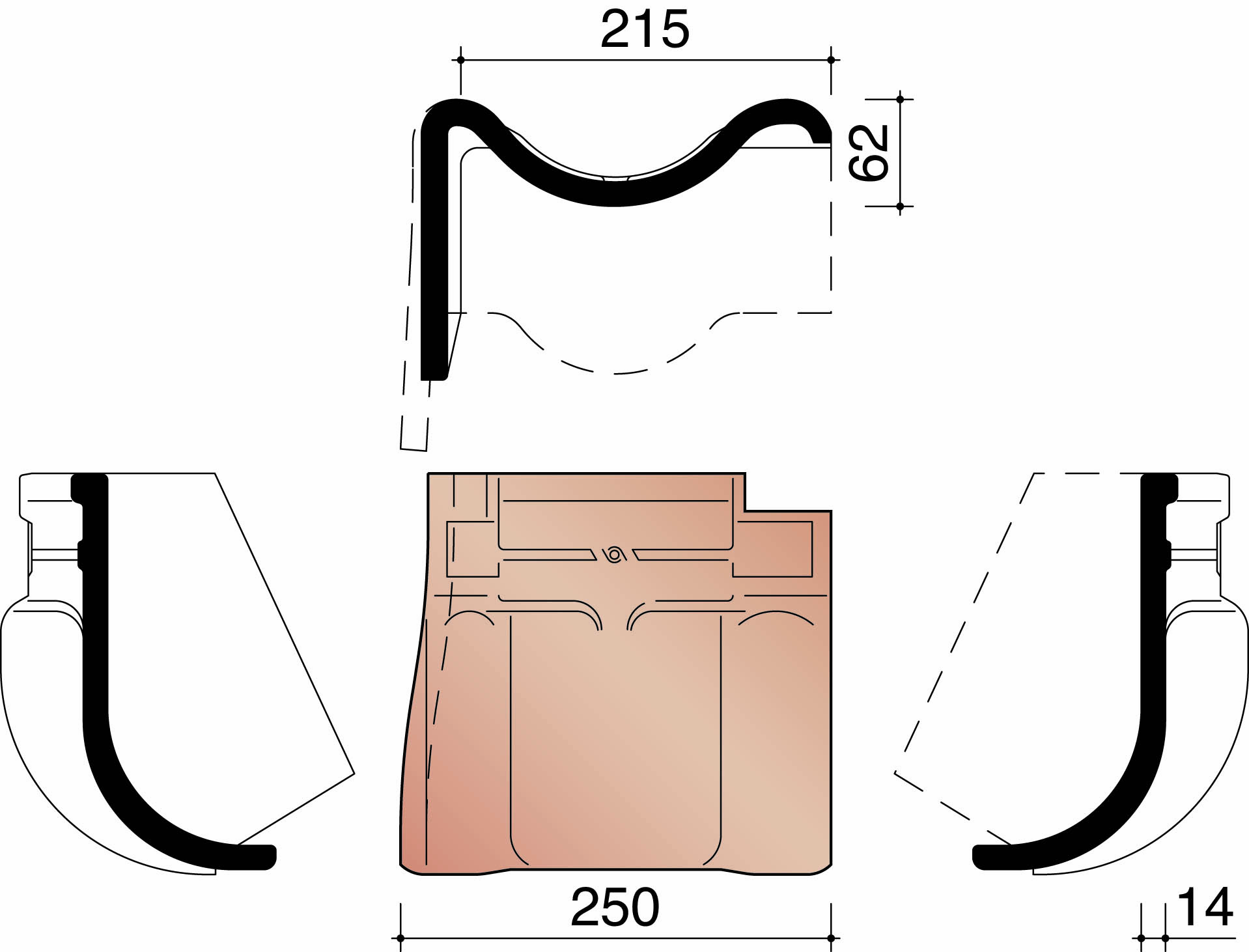 Kor gevelknikpan links 401 rustiek 872