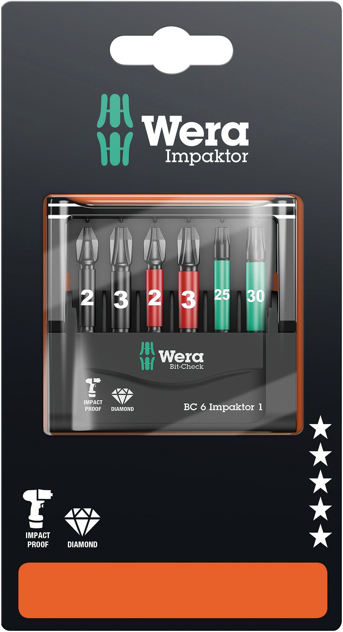 Wera bit check  6 impaktor 1 sb eur/st
