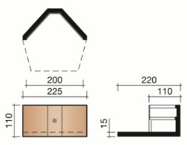 Migeon actua eindvorst hoekig titaanwit 923