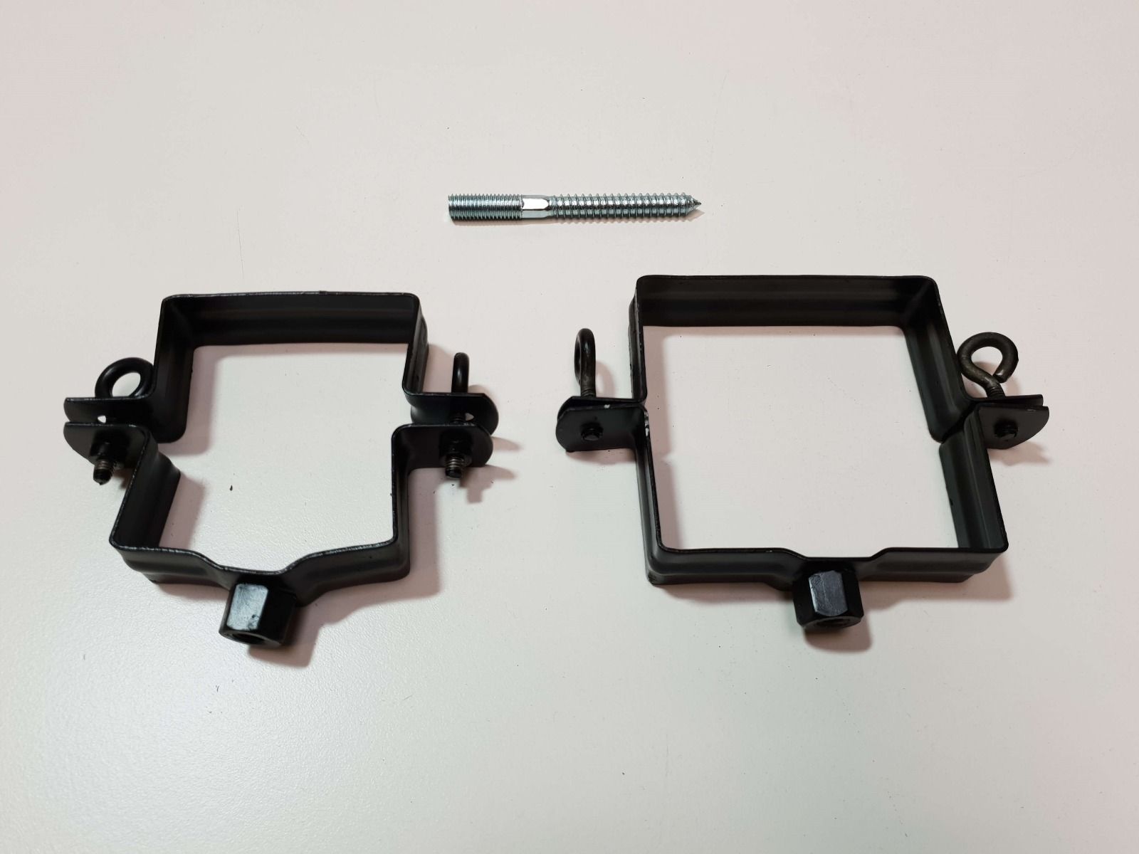 Zink beugel scharnier antraciet 080/80mm te schroeven 25 st/ds