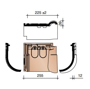 Kor knikpan vario 18 mat zwart 741