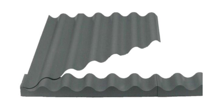 Nt gootaansluitst type b 6,5 golven naturel eur/st