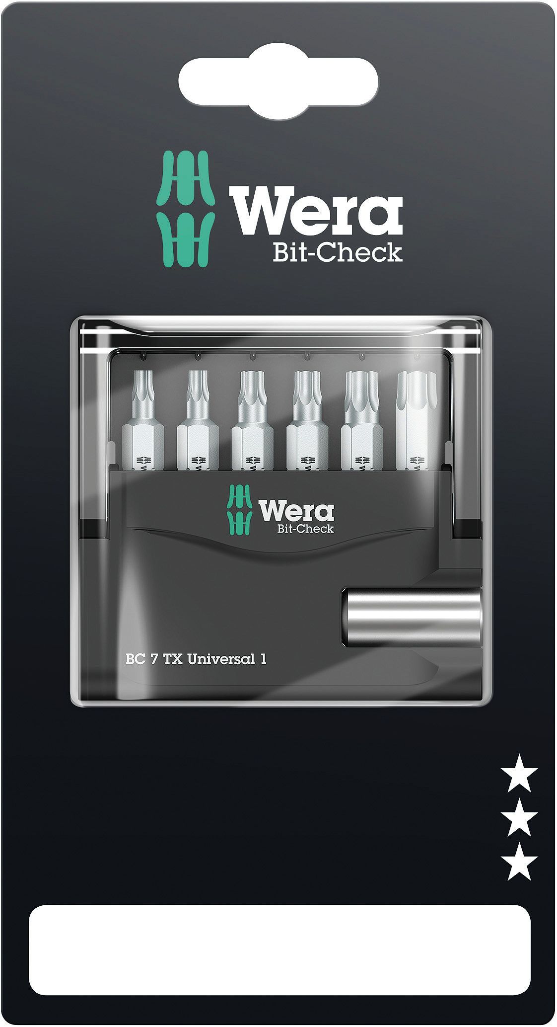 Wera bit check  7 tx universal 1 sb eur/st