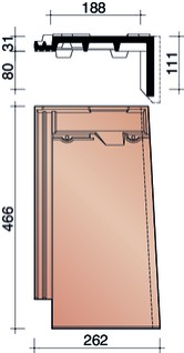 Migeon nueva gevelpan rechts titaanzwart 935