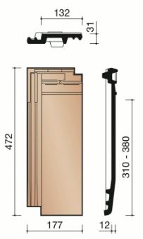 Migeon actua halve pan titaanwit 923