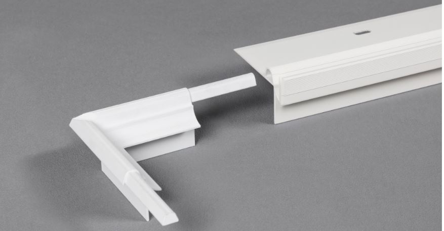 Alu dakrand iconik zwart structuur ral 9005 easy corner hoek binnen eur/st