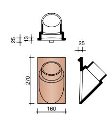 Pontigny kapje voor kokerpan 100 vieilli naturel 892