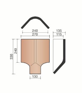 Esprit patrimoine verbindingsstuk 1 vorst 1800/2 noordbomen 3700 vert de lichen 896