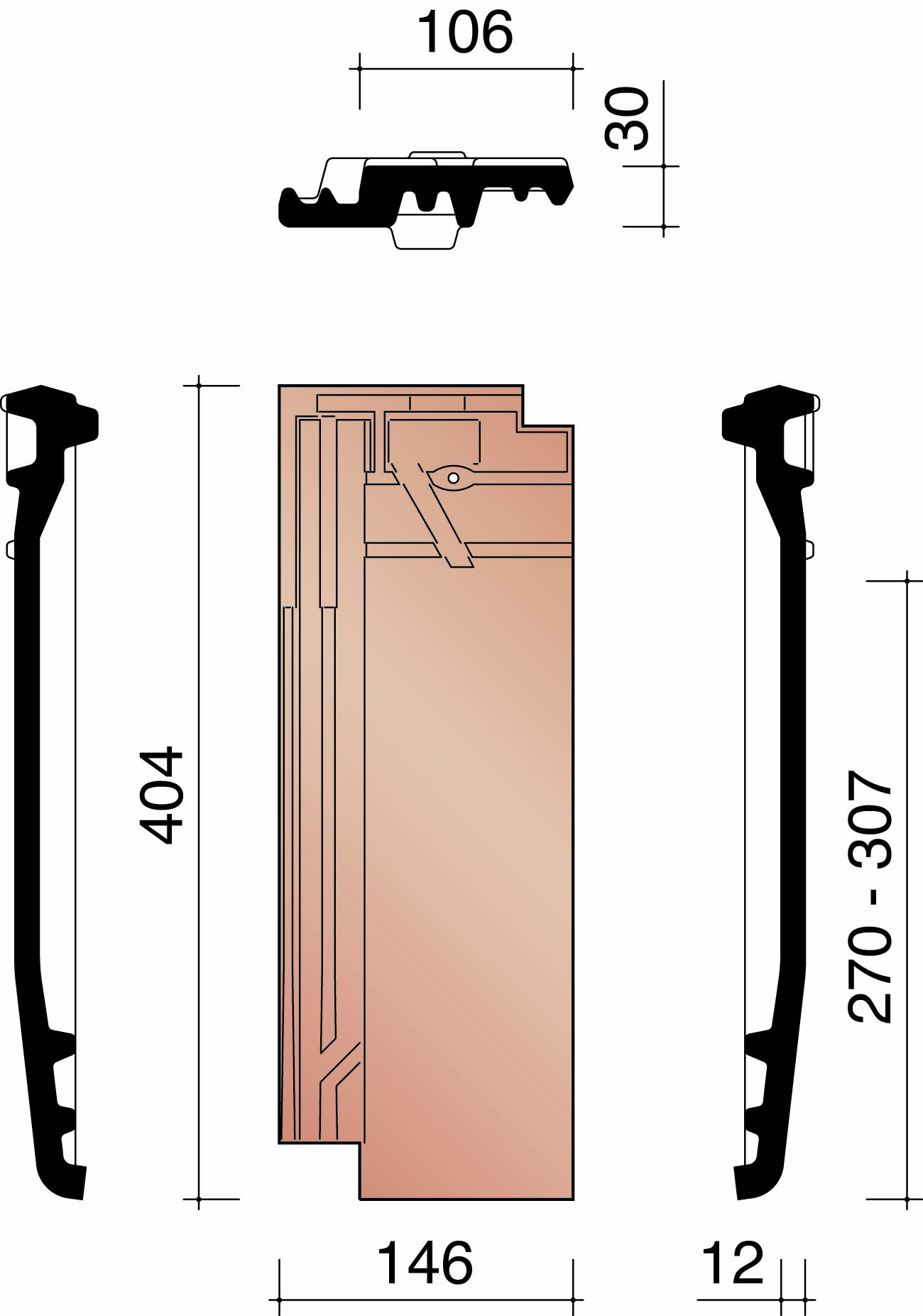 Datura halve pan natuurrood+ 652