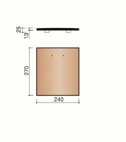 Esprit patrimoine anderhalve pan ocre lichen 884