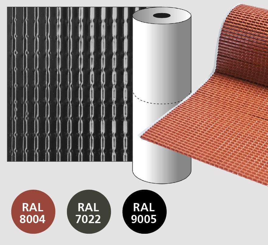 Loodflex alu 450mm ombergrijs 5 lm/rol 10m/ds