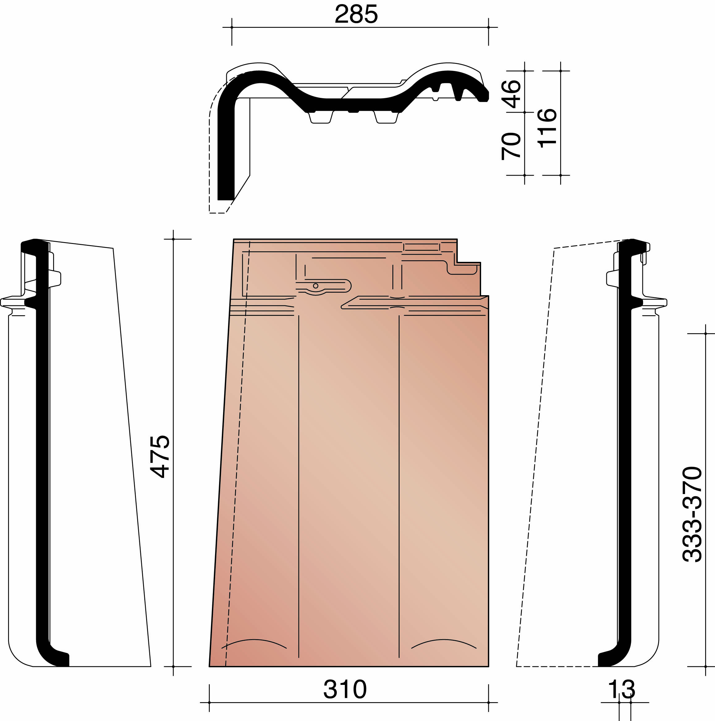 Alegra 10 te gevelpan links natuurrood 600