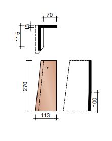 Pontigny gevelpan links vieilli naturel 892