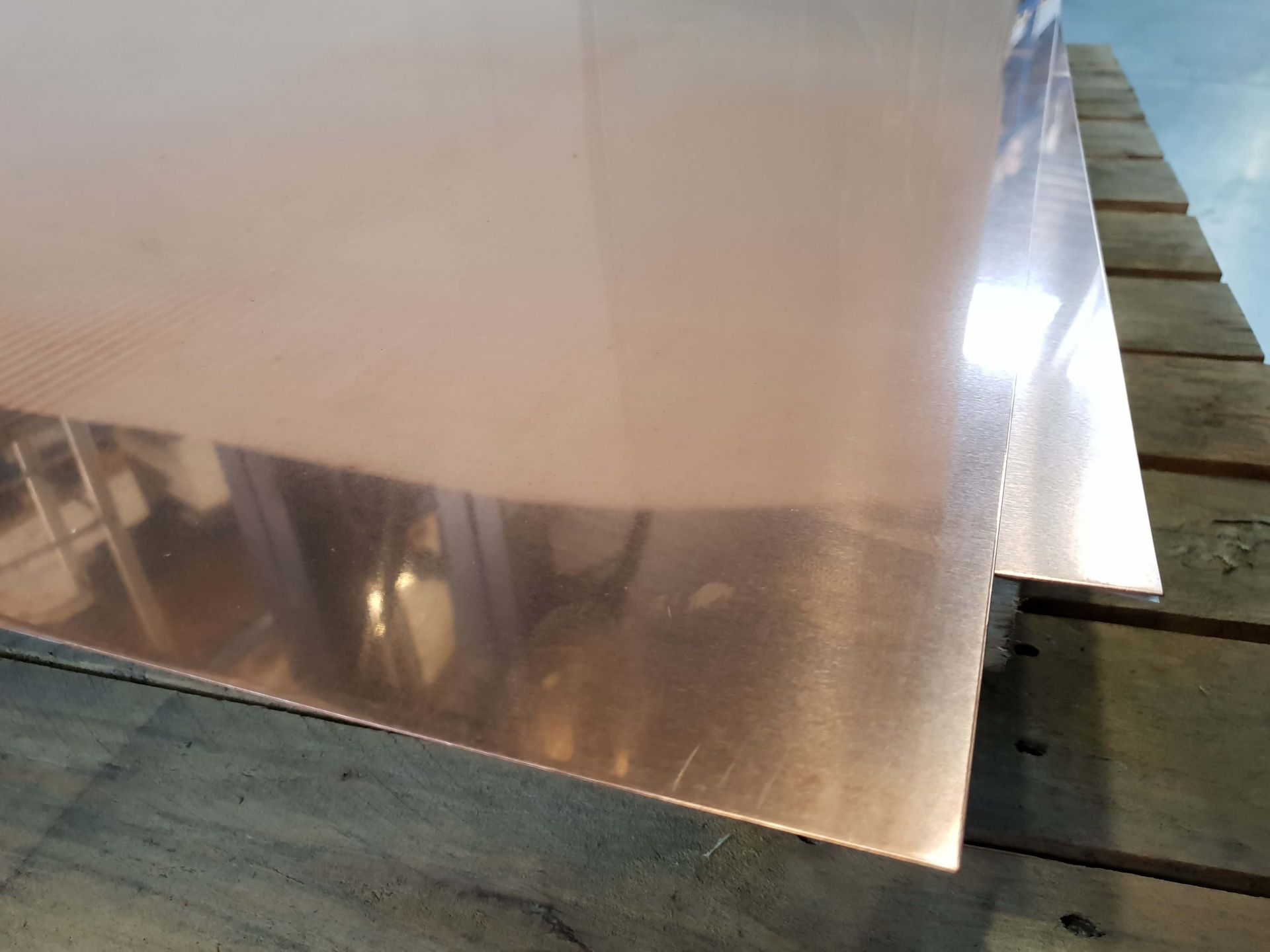 Kop plaat 0,80mm 2000x1000mm 14,40kg/2,00m2 eur/kg