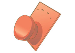 Ml elysee kokerpan + kap 100mm rood gevlamd