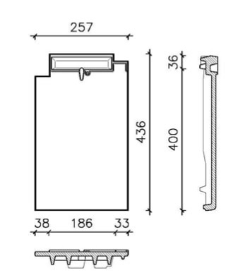 Domino dubbele wel pan matzwart engobe