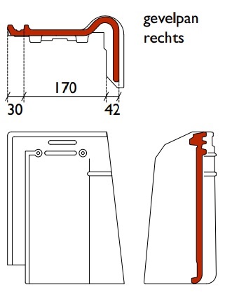 Lf postel 20 gevelpan r rood