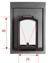 Dakvenster metaal m  26x40 gebogen