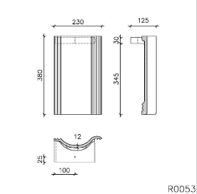Brugse shedpan  blauw-grijs