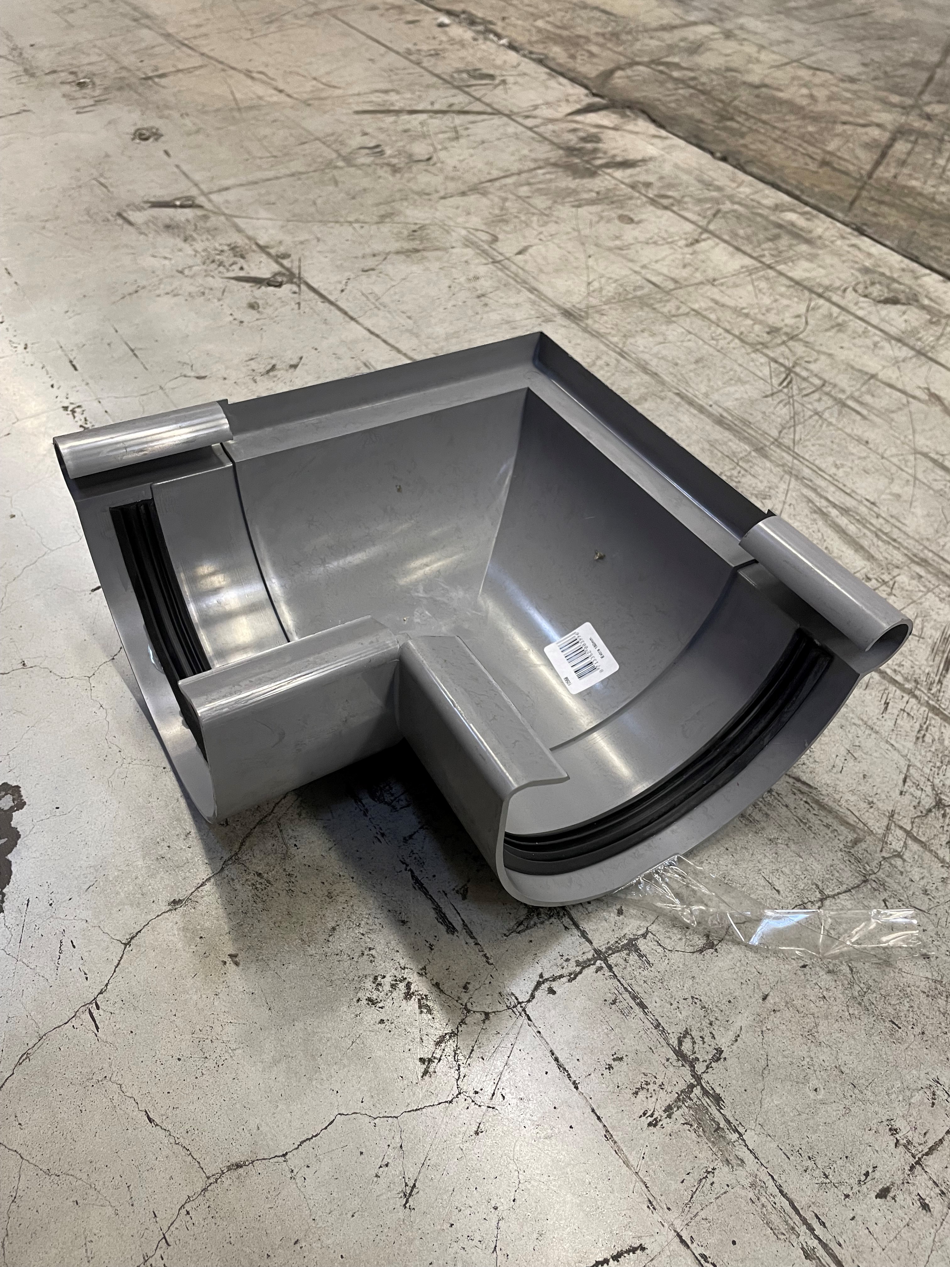 S-lon  hoekstuk buiten 100mm grijs eur/st