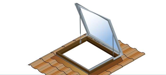 Dakpanplaat dakdoorgang terra cotta eur/st