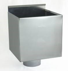 Zink   vm ontvangbak  vierkant 100mm 4st/ds eur/st 220020698