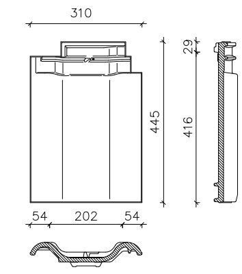 Harmonica dubbele wel pan finesse bruin