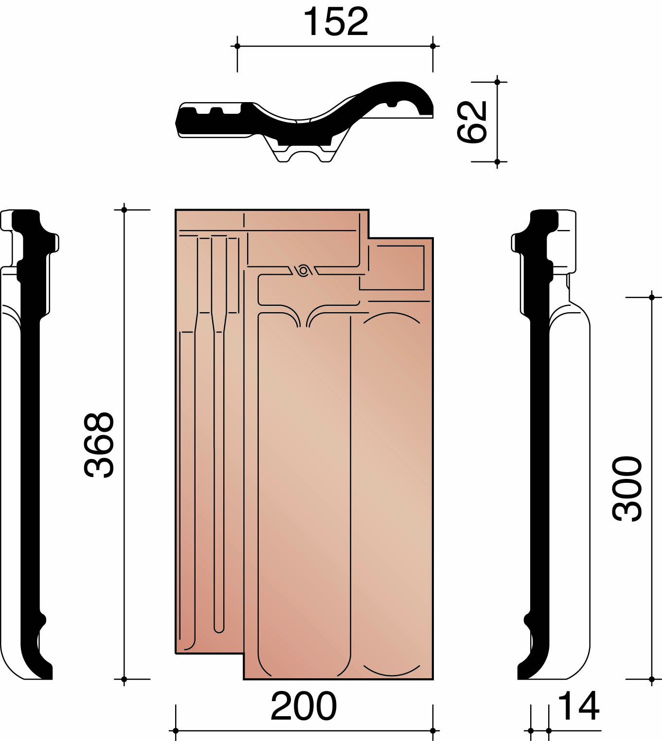 Kor driekwartpan 401 rustiek 872