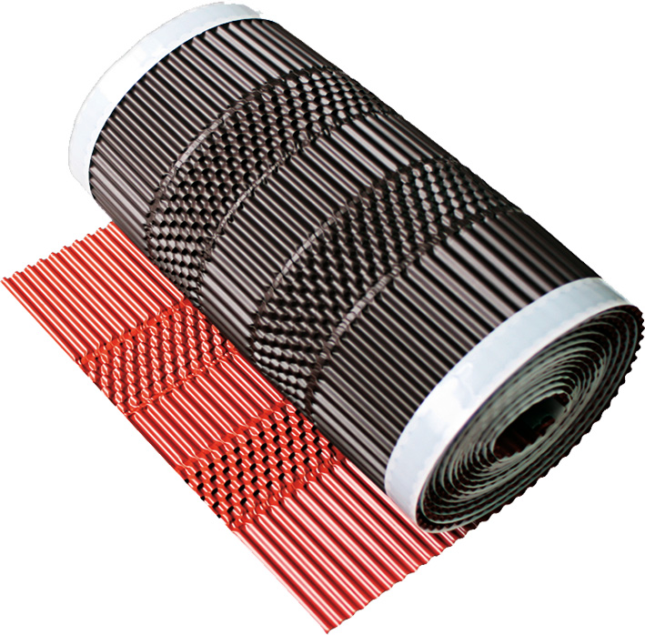 Ondernok metalrol 300mm steenrood 5lm/r 20m/d