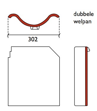 Lf oude holle dubbele wel pan oud rood