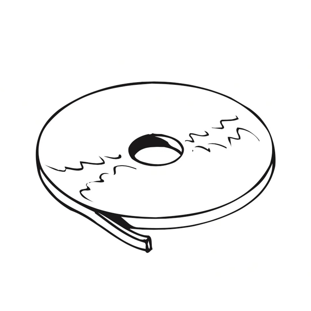 Koepels band dubbelzijdig klevend wit 12x2mm tussen schalen 50m eur/rol
