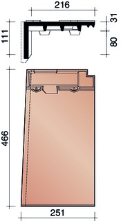 Migeon nueva gevelpan links titaanzwart 935