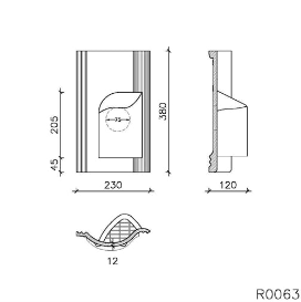 Brugse ventilatiepan blauw-grijs 804