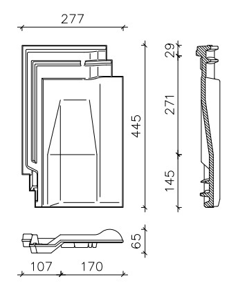 Crea ventilatiepan harmonica antraciet eur/st 736